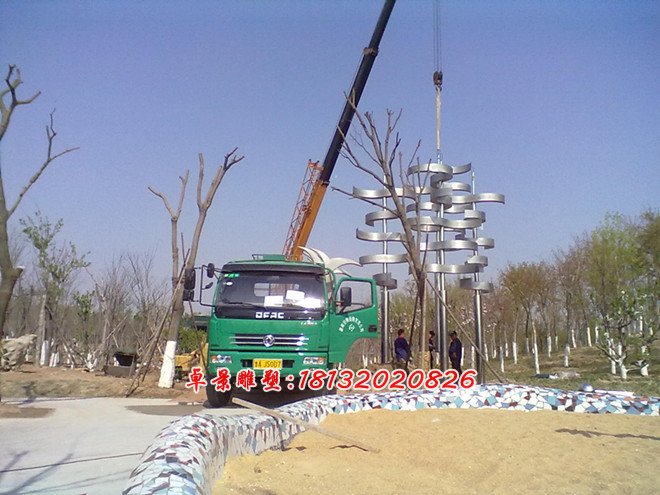 不銹鋼抽象樹雕塑，不銹鋼公園抽象雕塑