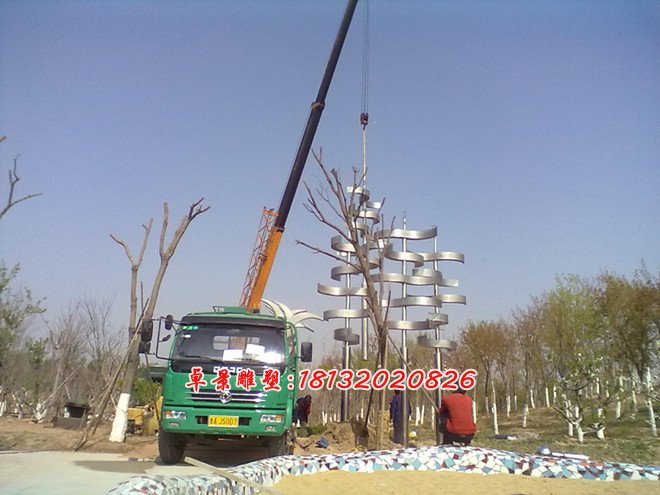 不銹鋼抽象樹雕塑，不銹鋼公園抽象雕塑