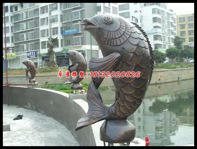 銅魚(yú)雕塑，銅魚(yú)噴泉雕塑