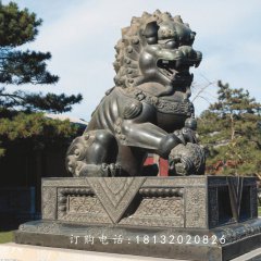 銅雕獅子，北京獅銅雕