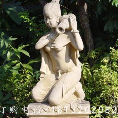 美女沐浴石雕，公園人物石雕