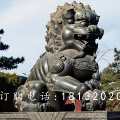 戲球獅銅雕，廣場(chǎng)青銅獅