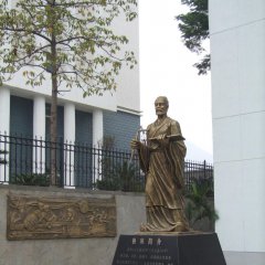 立式魯班雕塑，廣場古代名人銅雕