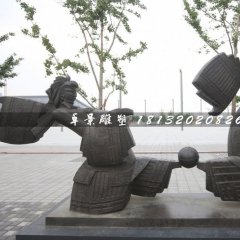 皮影戲銅雕，公園小品銅雕