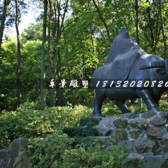 老子騎牛西行銅雕，公園景觀銅雕