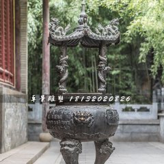 寺廟銅香爐，三足銅香爐