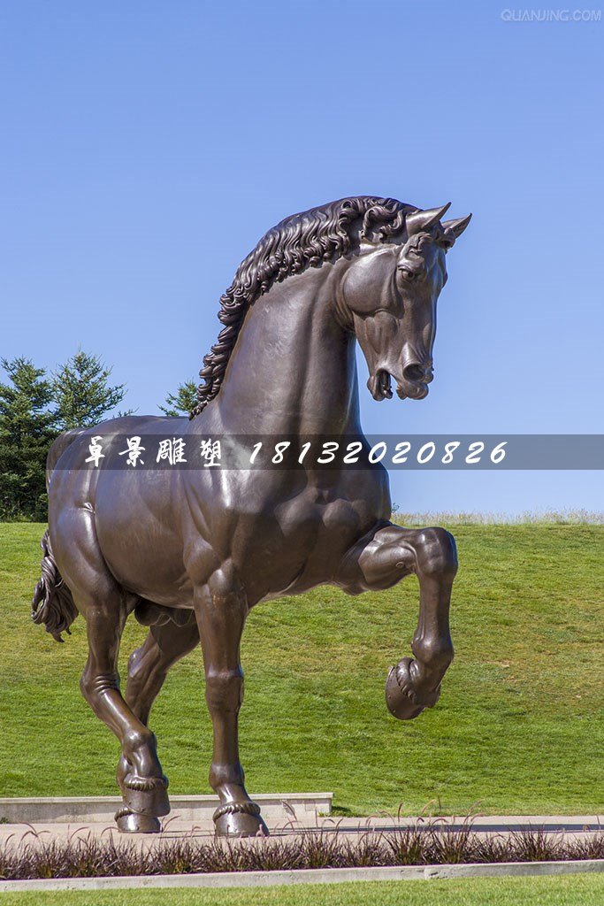 銅雕馬，公園仿真銅馬雕塑