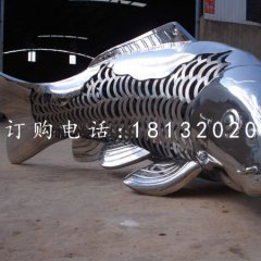 不銹鋼魚雕塑抽象動(dòng)物雕塑