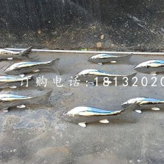 小魚雕塑，不銹鋼動物雕塑