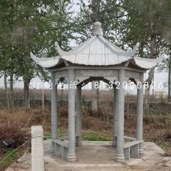 公園石涼亭，青石亭子