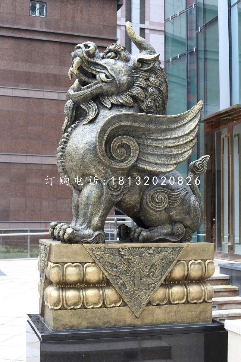 獨(dú)角獸銅雕，法院銅雕