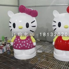 玻璃鋼hello kitty雕塑，卡通雕塑