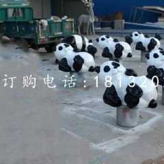 大熊貓雕塑，玻璃鋼動物雕塑