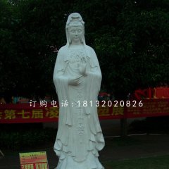 觀(guān)音菩薩石雕，立式佛像