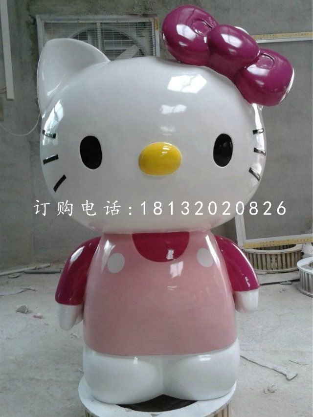 玻璃鋼hellokitty雕塑，卡通擺件 (2)