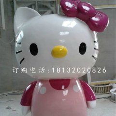 玻璃鋼hellokitty雕塑，卡通擺件