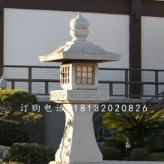 宮燈石雕，公園大理石燈雕塑