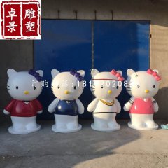 商場kitty雕塑玻璃鋼卡通雕塑