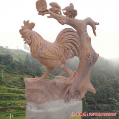 公園動(dòng)物打鳴公雞石雕