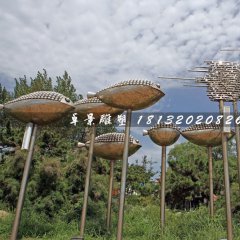 不銹鋼魚雕塑，公園景觀不銹鋼雕塑